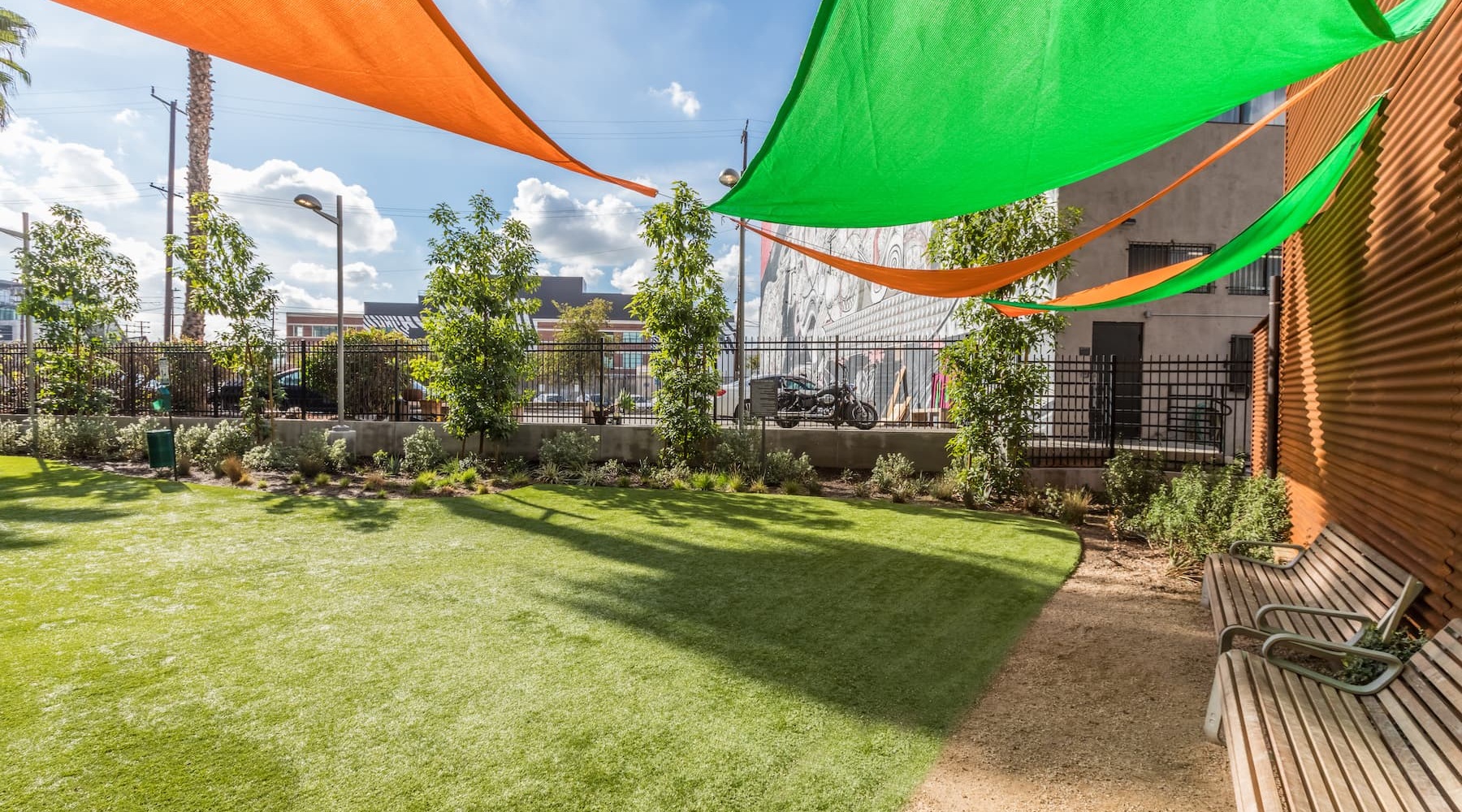 Style and social spaces in abundance. outside green area